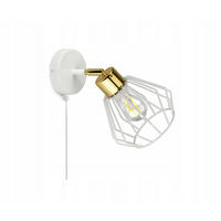 WANDLEUCHTE LOFT - Goldfarben/Weiß, Metall (20/24/18cm) - kiki design