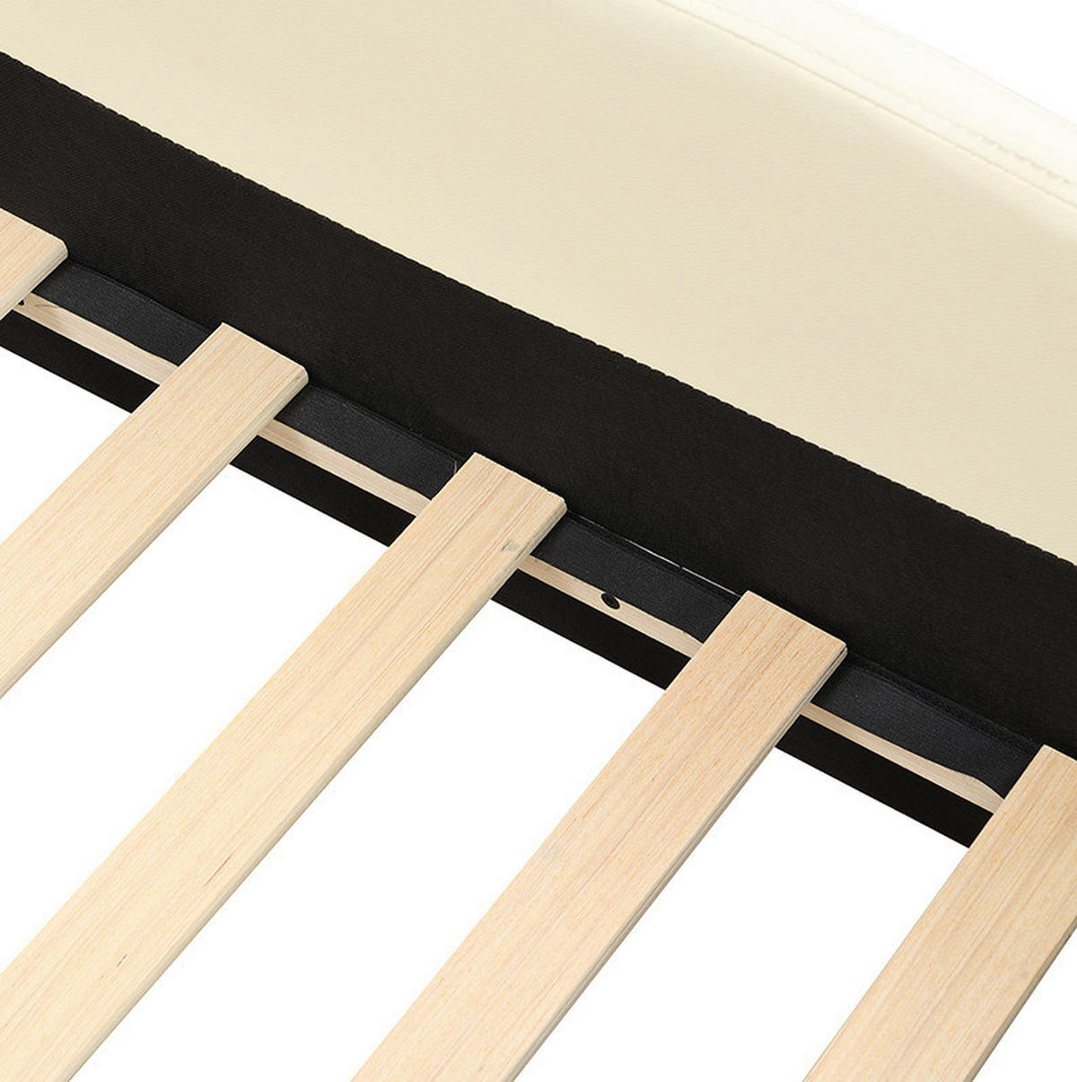 KINDERBETT 140/200 cm Beige aus PU und MDF mit Rutsche und Leiter - Beige, Kunststoff (140/200cm) - OKMYHOME