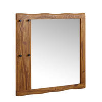 WANDSPIEGEL Quadrat Holz Natur 80x80 cm Modern - Braun, Glas (80/80/3cm) - KADIMA DESIGN