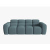 SOFA Lisa aus strukturiertem Stoff hellblau 3 Sitzplätze - Hellblau, Textil (101/77/216cm) - Micadoni