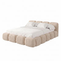 POLSTERBETT SUENO 180x200 cm in Creme, gepolstertes Kopfteil, Metalllattenrost, Bettkasten, Chenille-Stoff - Creme/Naturfarben, Holz/Textil (180/200cm) - Muffo