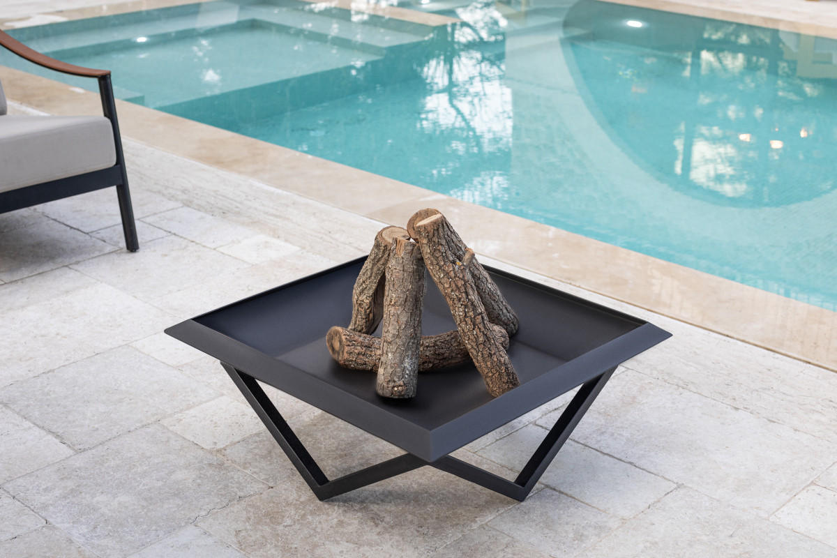 FEUERSCHALE Firesheet Corten 77 x 77 x 32 cm 17 kg Rostoptik - Kupferfarben, Metall (77/32/77cm) - The Favilla