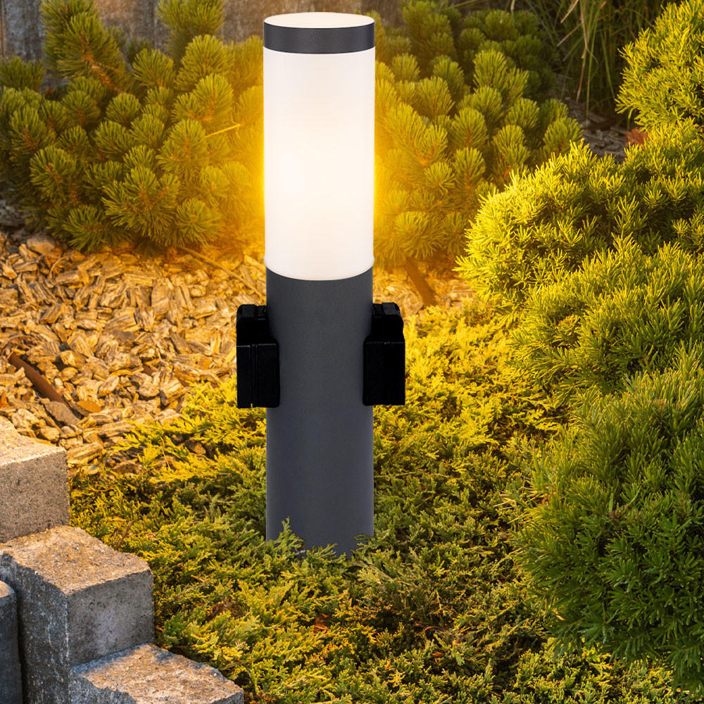 WEGELEUCHTE BOSTON Edelstahl Anthrazit - Anthrazit, Kunststoff/Metall (12.7/45/12.7cm) - Globo Lighting