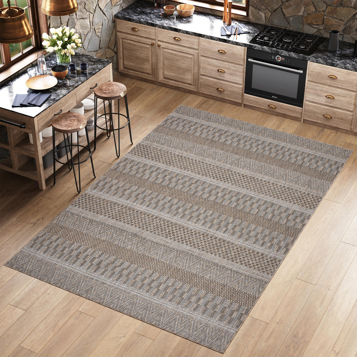 TEPPICH MELISSA Braun 60/200 cm - Braun, Kunststoff (60/200cm) - Tapiso