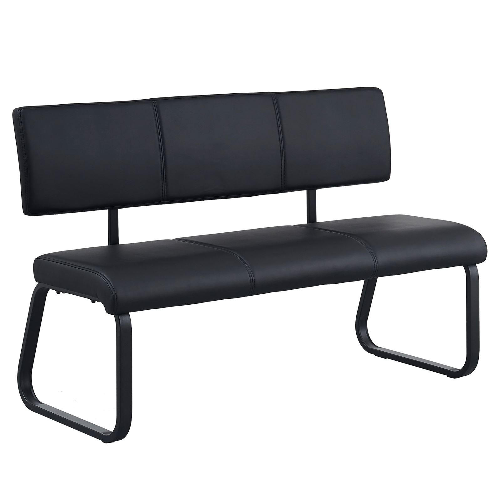 Idimex Esszimmerbank Schwarz 136x89x59 cm