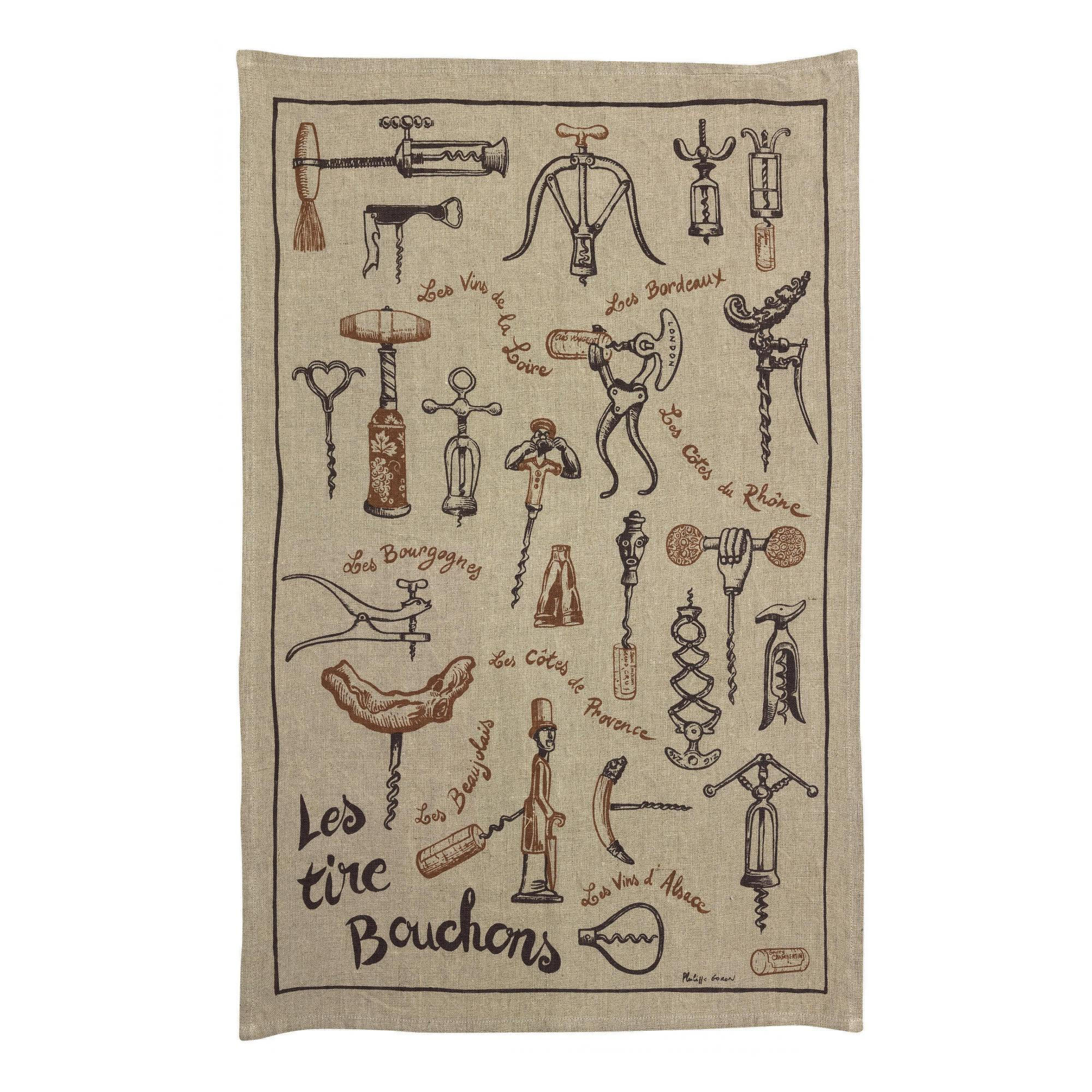 LEINEN-GESCHIRRTUCH Les sommeliers natur 45 x 70 cm - Naturfarben, Textil (45/70cm) - Winkler