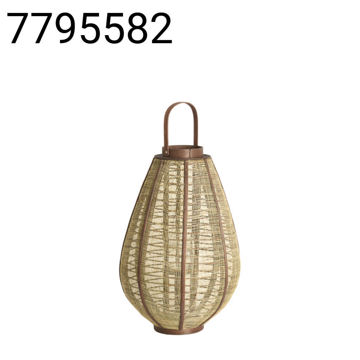 WINDLICHT Linoa - Braun - 36/36/55.5 cm - Braun, Holz (36/55.5/36cm) - Light & Living