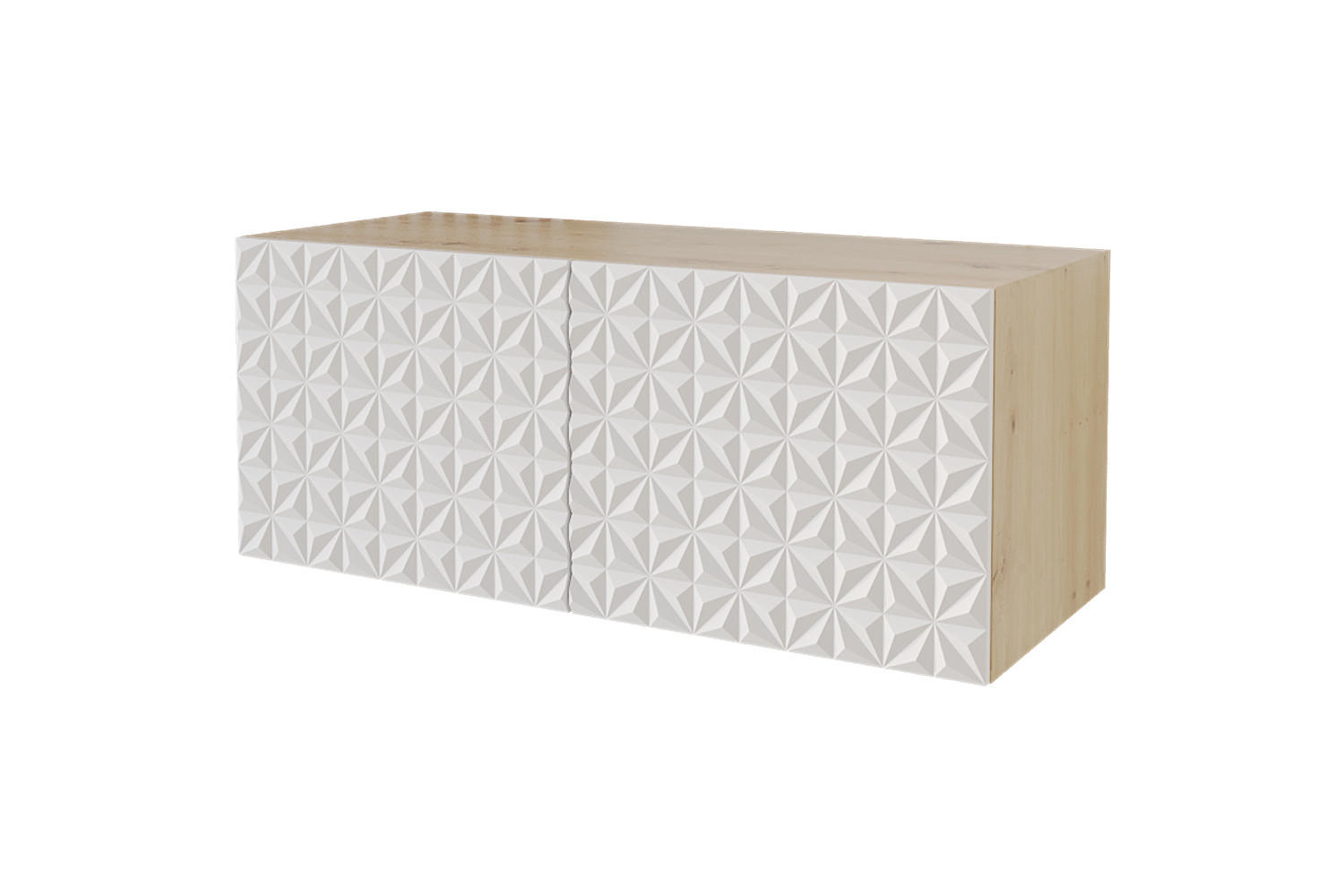 LOWBOARD VIRA-W 100x40x41 cm - Artisan / Weiß - Weiß, Holzwerkstoff (100/40/41cm) - ALTDECOR