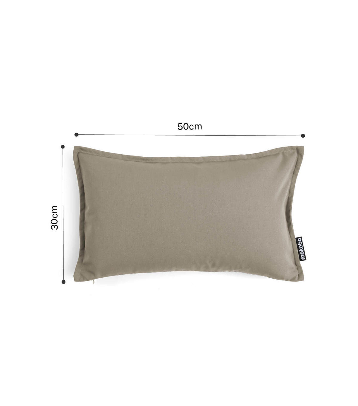 OUTDOORKISSEN SET Das Ruhepolster - Taupe, Textil (50/6cm) - Mokebo
