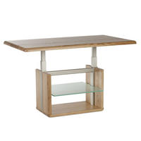 FUNKTIONSTISCH Cal höhenverstellbar 110 x 65 x 50-69 Couchtisch Massivholz Wildeiche - Braun, Holz (110/65/50cm) - 58aufmkessel