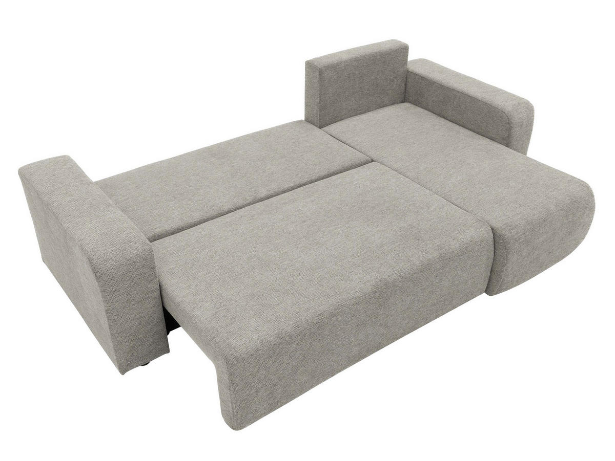 ECKSOFA Piano - Hellbraun/Schwarz, Holz/Kunststoff (244/145cm) - MIRJAN24