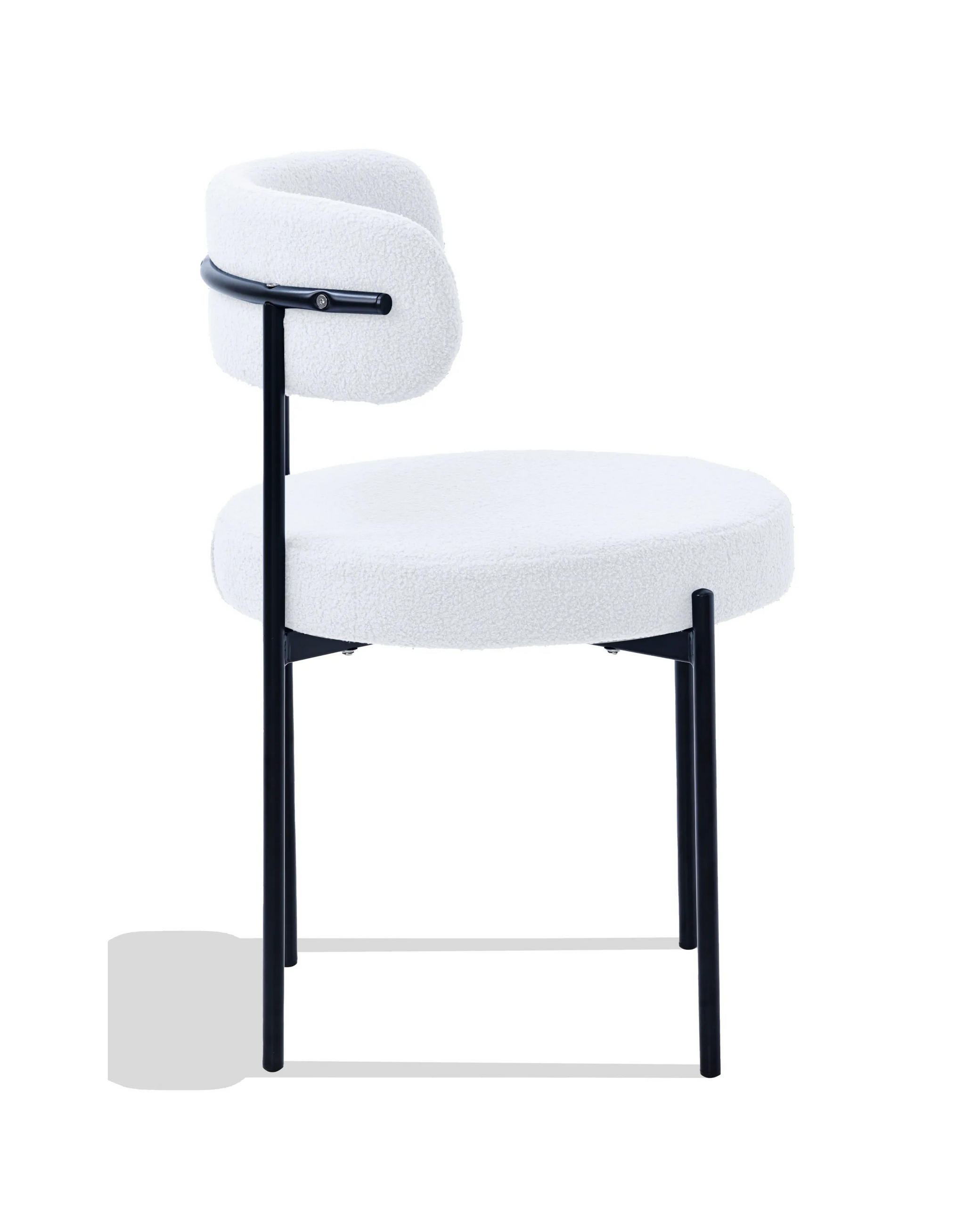 PLÜSCHSAMTSTUHL Textil Weiß - Weiß, Textil (52/78/55cm) - Nest Dream