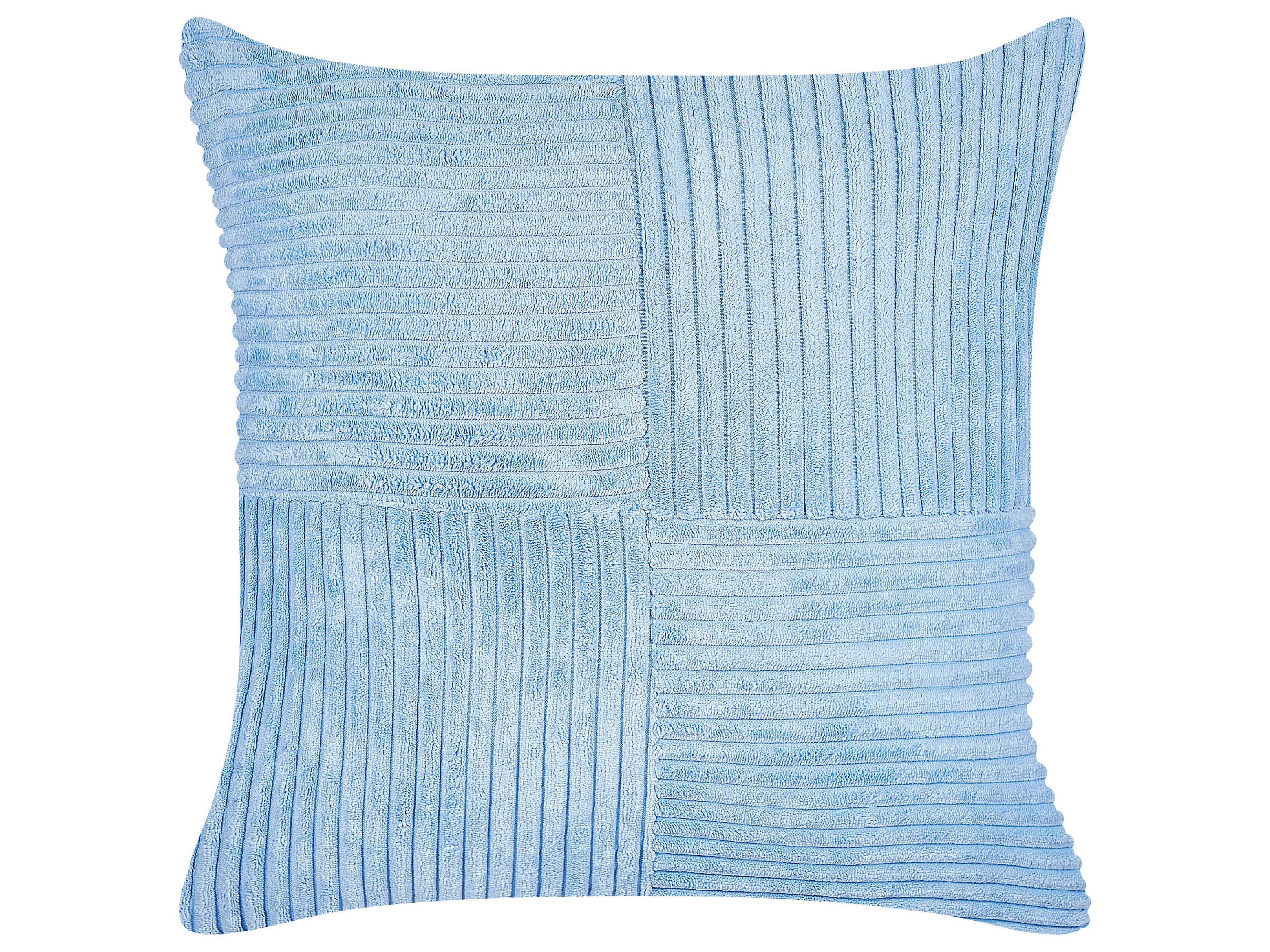 DEKOKISSEN CORD 2er-Set Blau 43/43 cm Millet - Blau, Textil (43/43cm) - Beliani