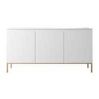 SIDEBOARD Bemmi Weiß mit goldenen Metallbeinen 150 cm - Goldfarben/Weiß, Holzwerkstoff/Metall (150/77/35cm) - Selsey