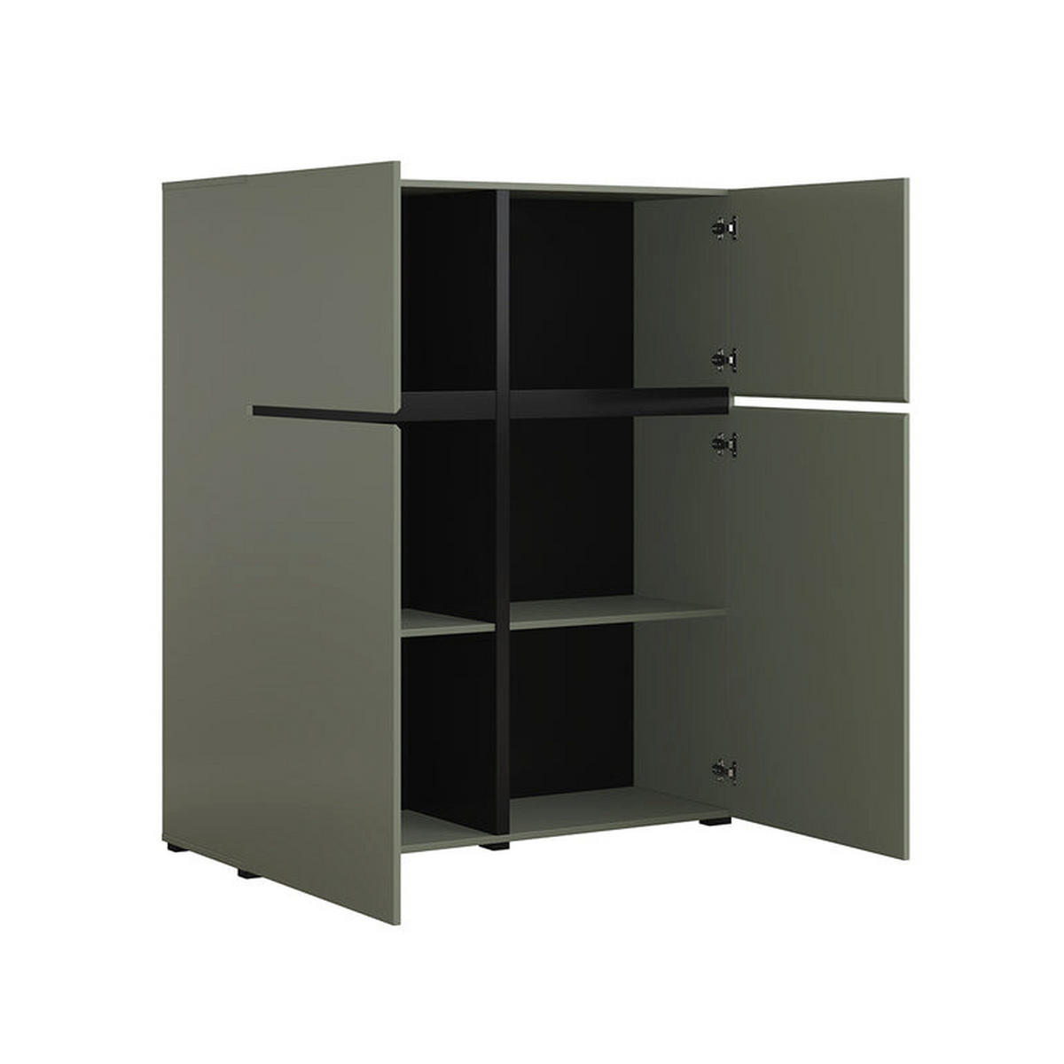 SIDEBOARD Lilia Grün - Grün, Holzwerkstoff (119/139/40cm) - Petits-meubles