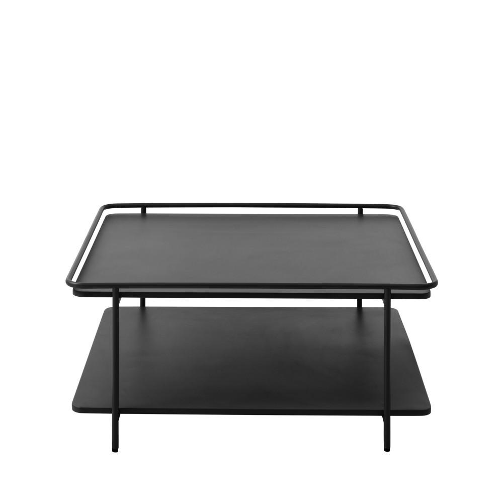 COUCHTISCH - Metall - Schwarz - Schwarz, Metall (75/75/34cm) - Drawer