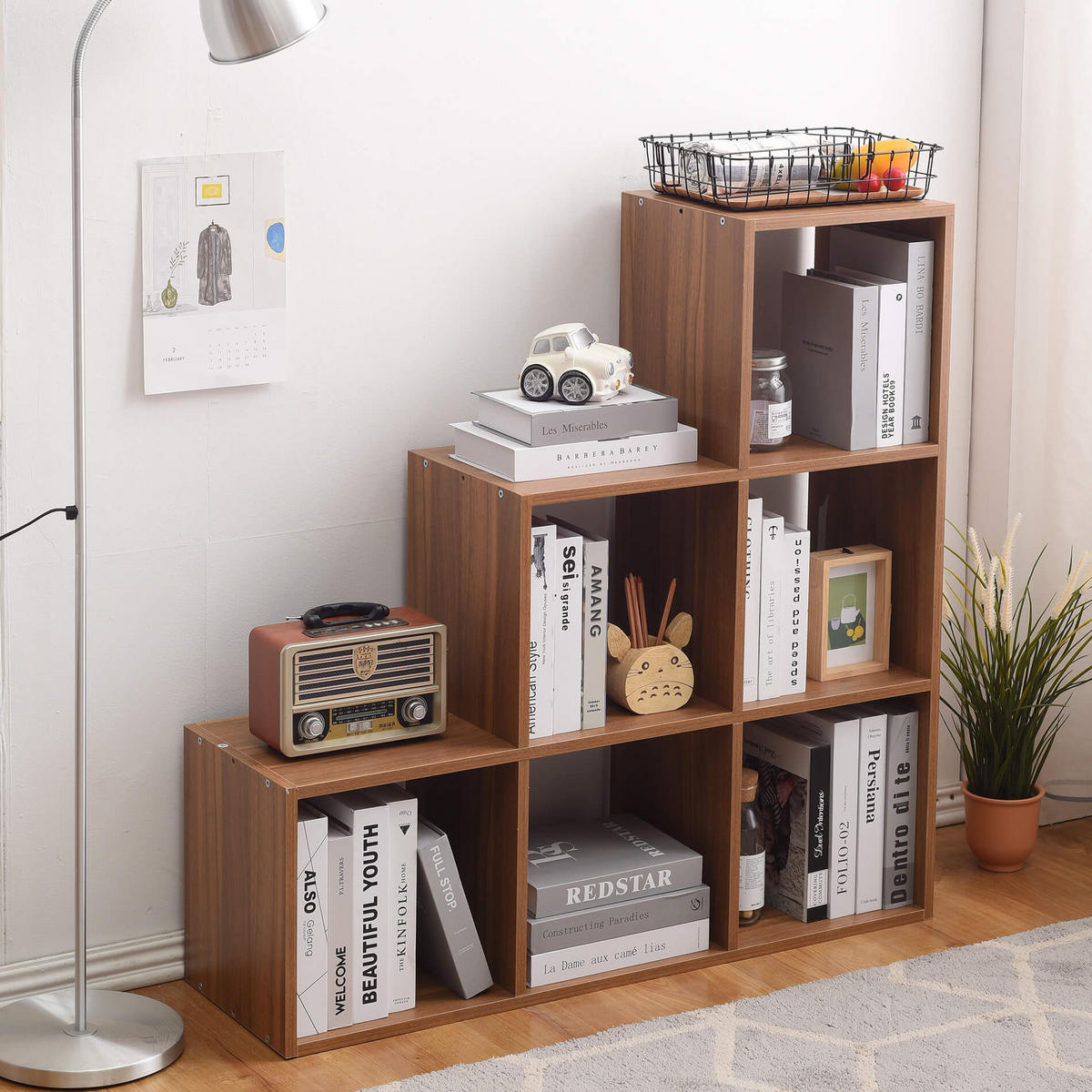 BÜCHERREGAL Braun 29/98/98 cm - Braun, Holzwerkstoff (29/98/98cm) - Mobili Rebecca