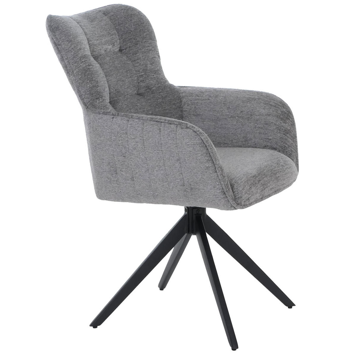 ESSZIMMERSTUHL Grau 6er-Set - Grau, Textil (63/93/70cm) - MCW