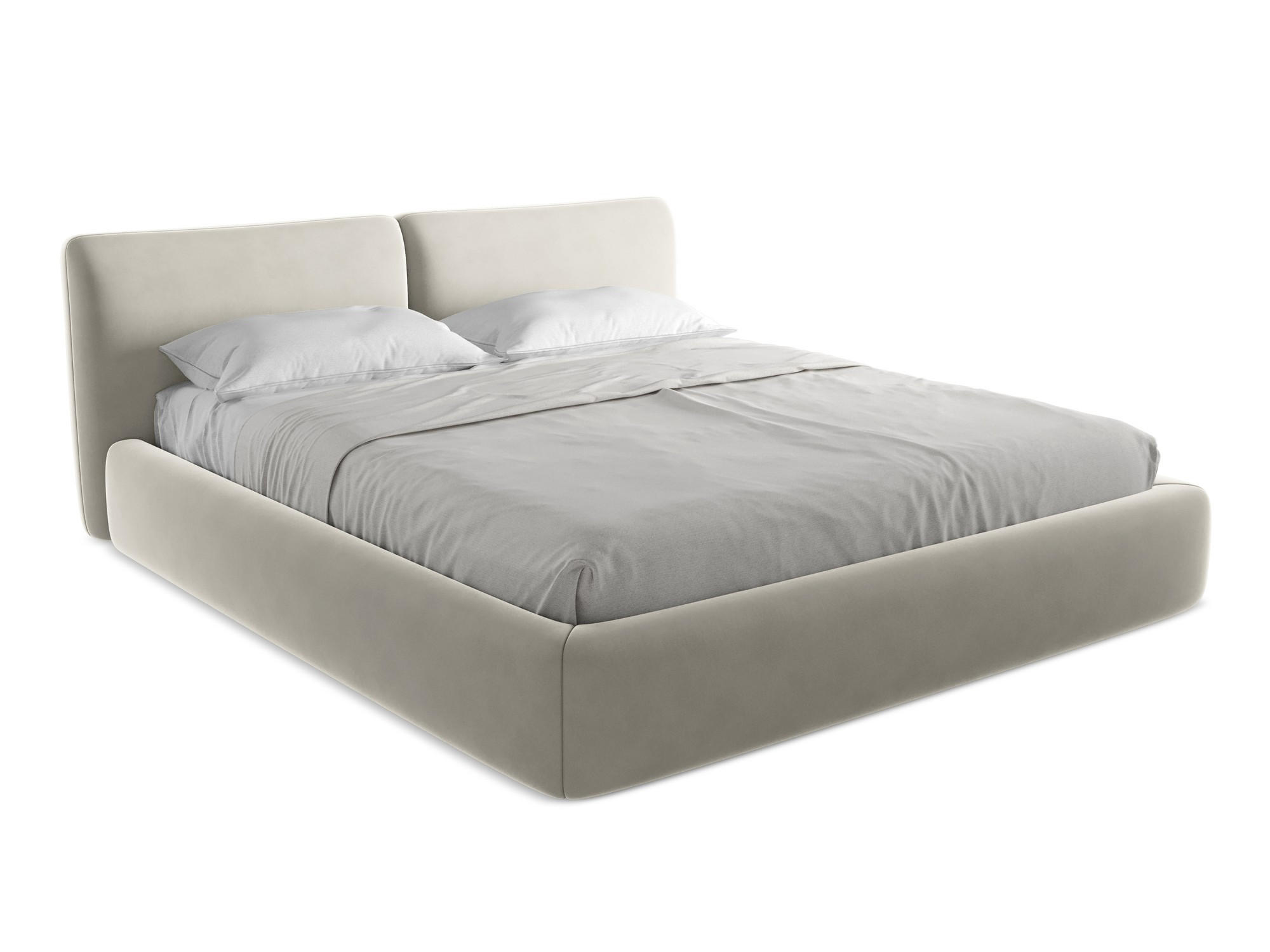 POLSTERBETT mit Bettkasten und Lattenrost 200x228 Creme - Perlmutt/Creme, Kunststoff/Textil (180/200cm) - Makamii