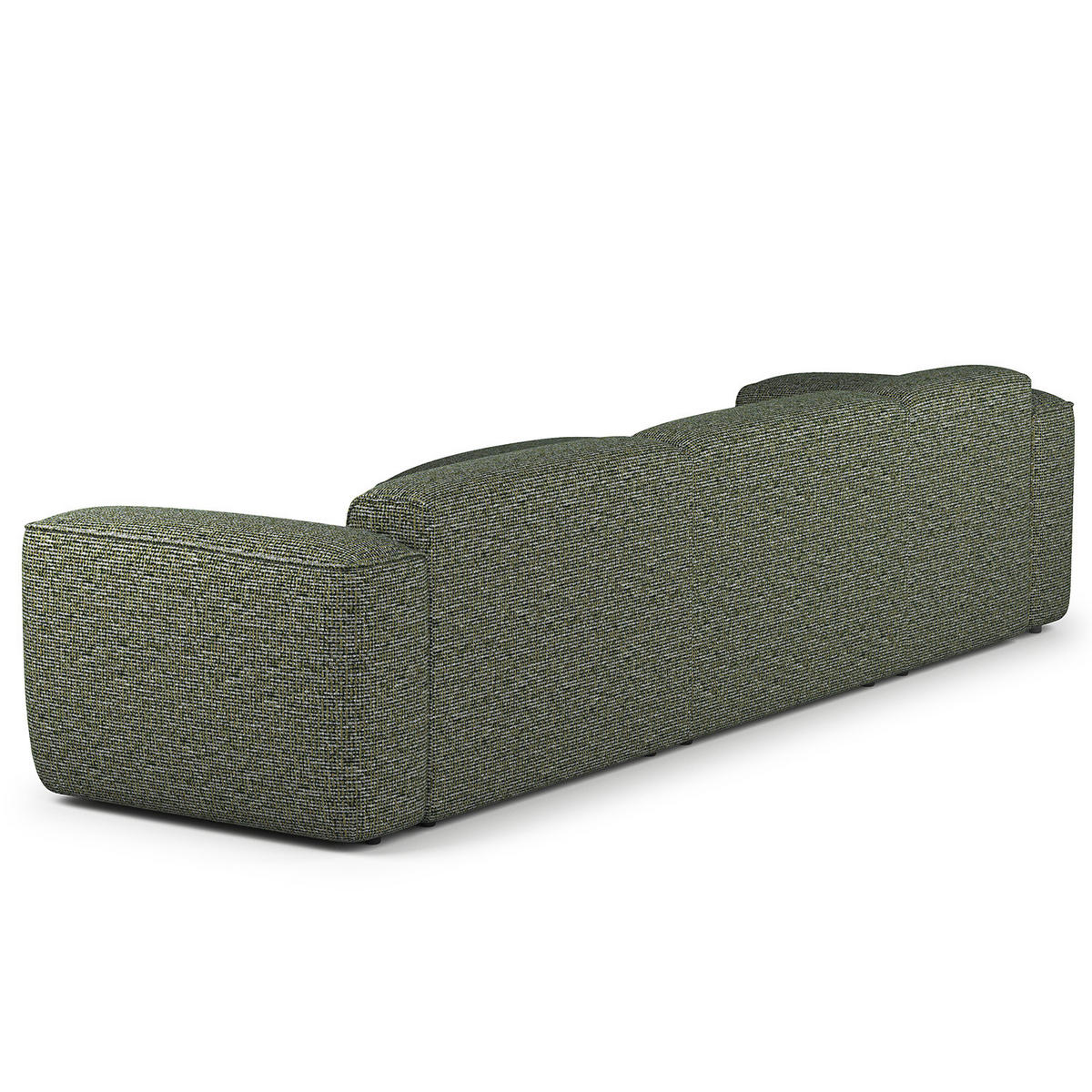 3-SITZER ECKSOFA mit Longchair - Schwarz/Grün, Kunststoff/Textil (317/173cm) - home24