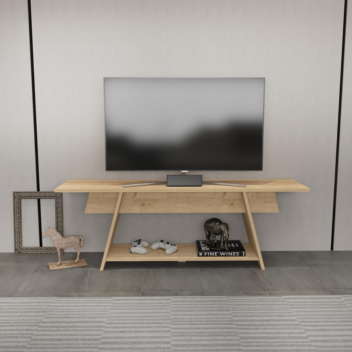 TV-ELEMENT Lanca Eiche - Eichefarben, Holzwerkstoff (120/50/35cm)