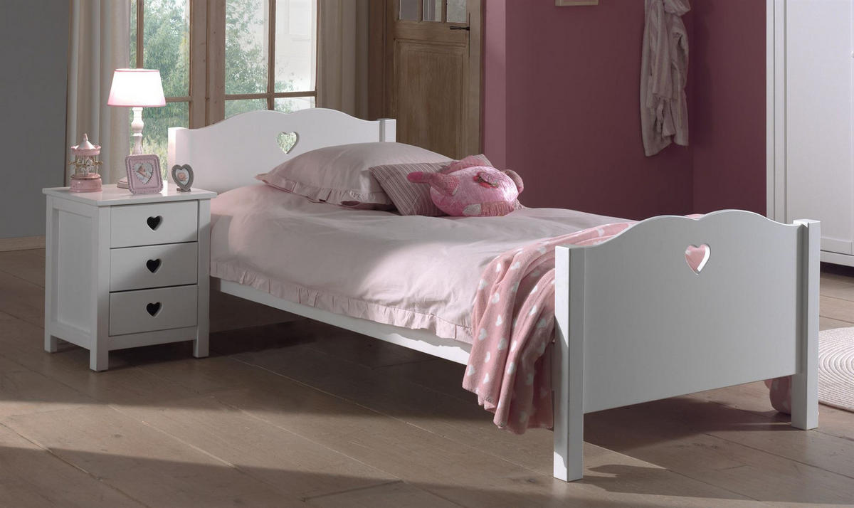 EINZELBETT Kamila 211x80x96 aus MDF in Weiß - Weiß, Holzwerkstoff (90/200cm) - 58aufmkessel