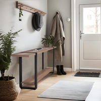 KONSOLENTISCH SINTRA /120X30 cm - Gebleichte Eiche Dekor und schwarzes Metall - Sonoma Eiche, Holzwerkstoff (80/80/20cm) - Weber Industries