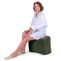 SITZSACK Halbmond 54/36/35 cm, weicher Bouclé 315 g/m², Grün - Grün, Textil (36/35/54cm) - Dreamroots