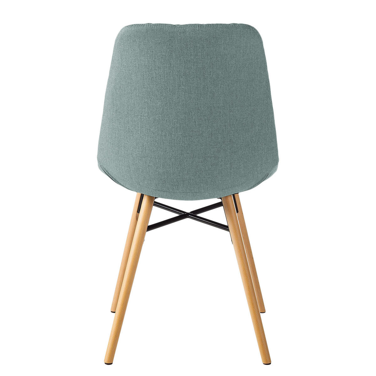 POLSTERSTUHL - Webstoff - Buchefarben/Mintgrün, Holz/Textil (46/85/57cm) - home24