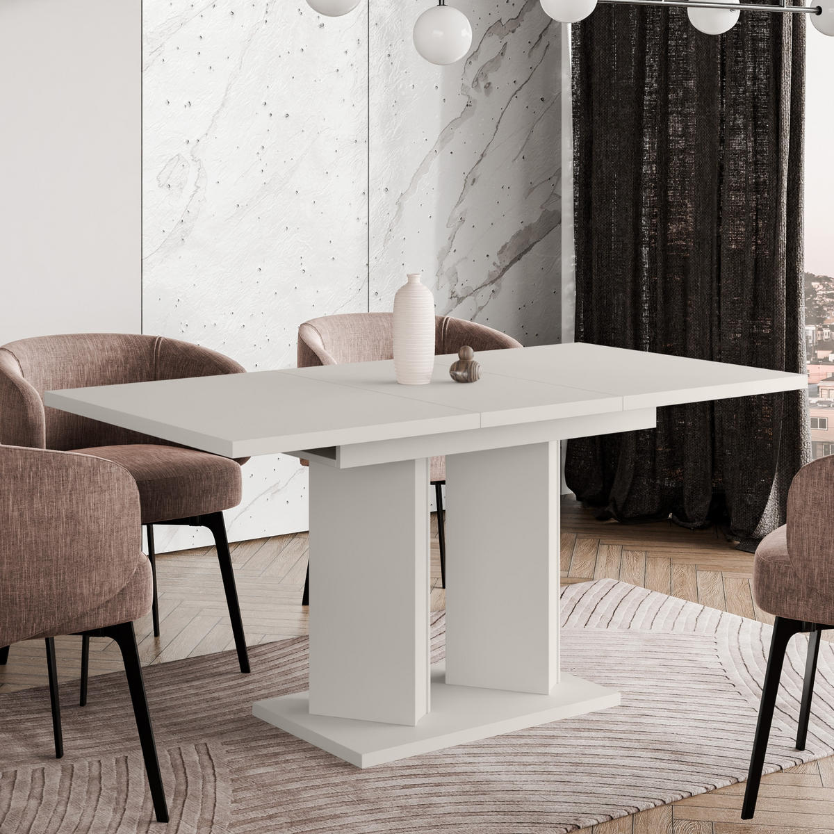 ROZKLADACÍ jedálenský stôl, kašmírová - kašmírová, kompozitné drevo (80/160/75cm) - Home Collective