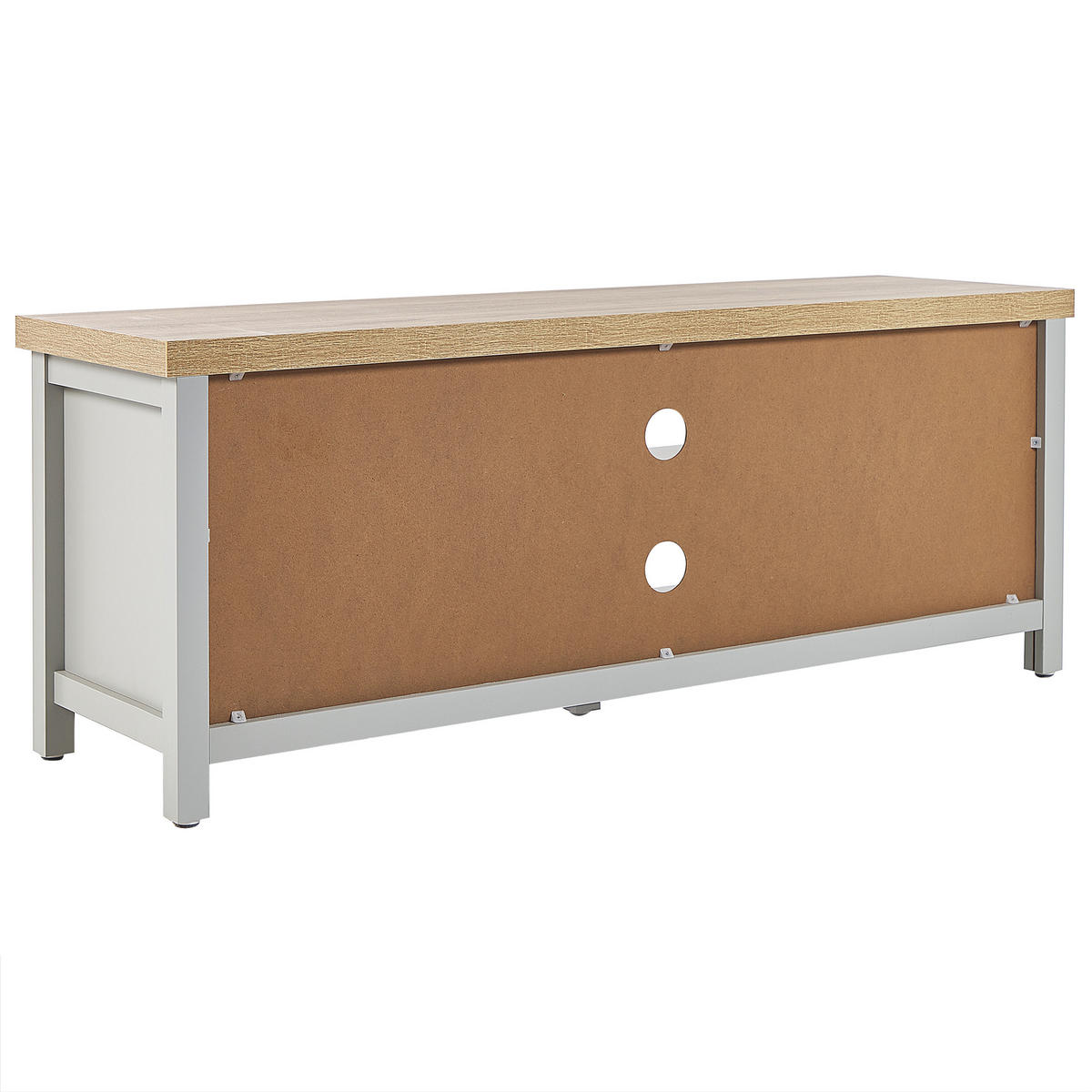 TV OMARICA siva HAMP 39/130/51 cm - siva, leseni material (130/51/39cm) - Beliani