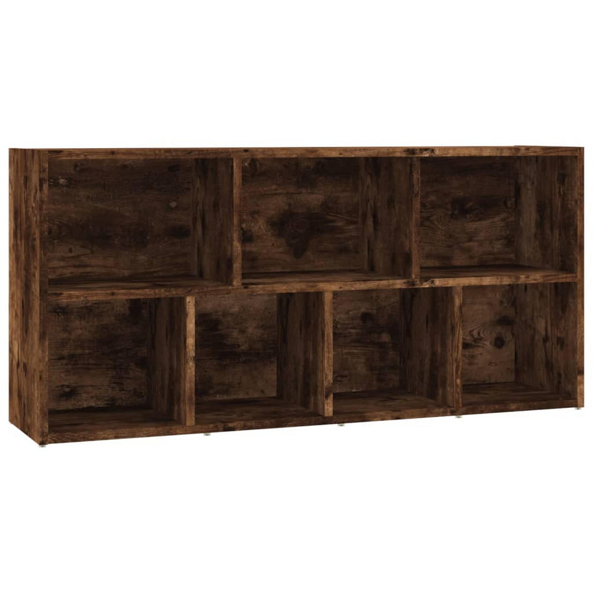 BÜCHERREGAL mit 7 Fächern 50/25/106 cm aus Holzwerkstoff Räuchereiche Dekor - Dunkelbraun, Holz (50/106/25cm) - vidaXL