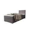 BOXBETT ZILANO 1 mit Matratze H3 und Topper 90x200 Cosmic 160 - Hellgrau, Holz/Textil (90/200cm) - Bedante