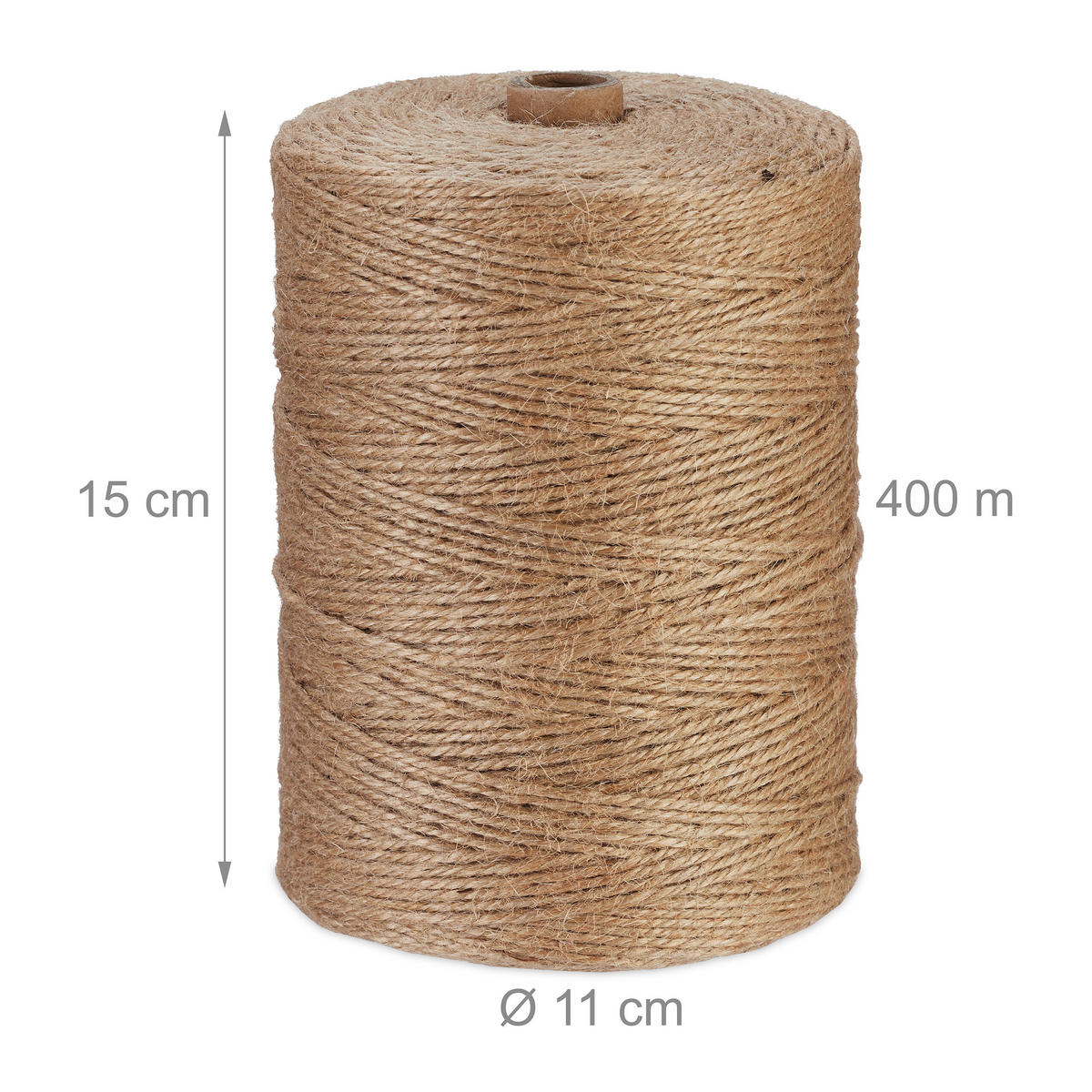 JUTESCHNUR - Hellbraun, Textil (11/11/15cm) - Relaxdays