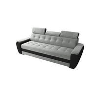 SCHLAFSOFA DIANA Schaumstoff und Holz Breite 230 cm - Grau, Holz (230/90/95cm) - Robin