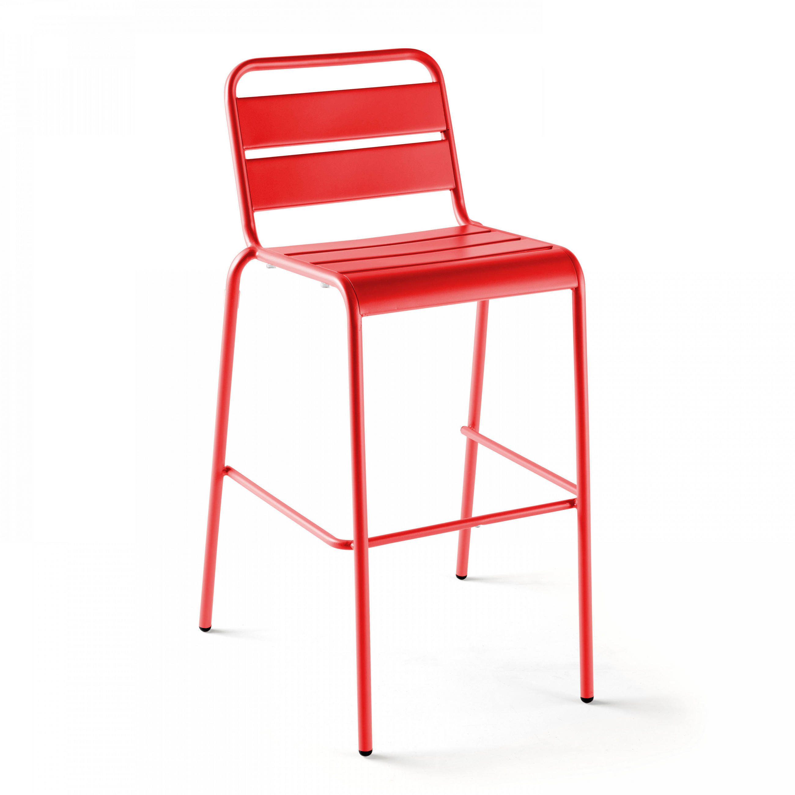 BARHOCKER, Rot - Rot, Metall (49/101/58cm) - Oviala