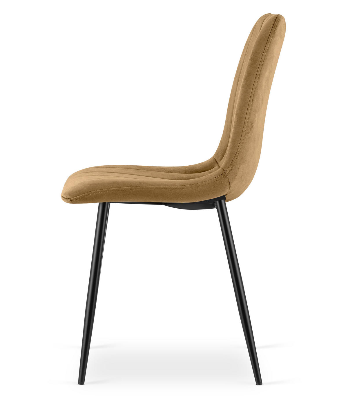 ESSZIMMERSTUHL 2-er Set JEWA brauner Sitz, schwarze Beine - Schwarz/Braun, Textil (43/90/51cm) - Valora