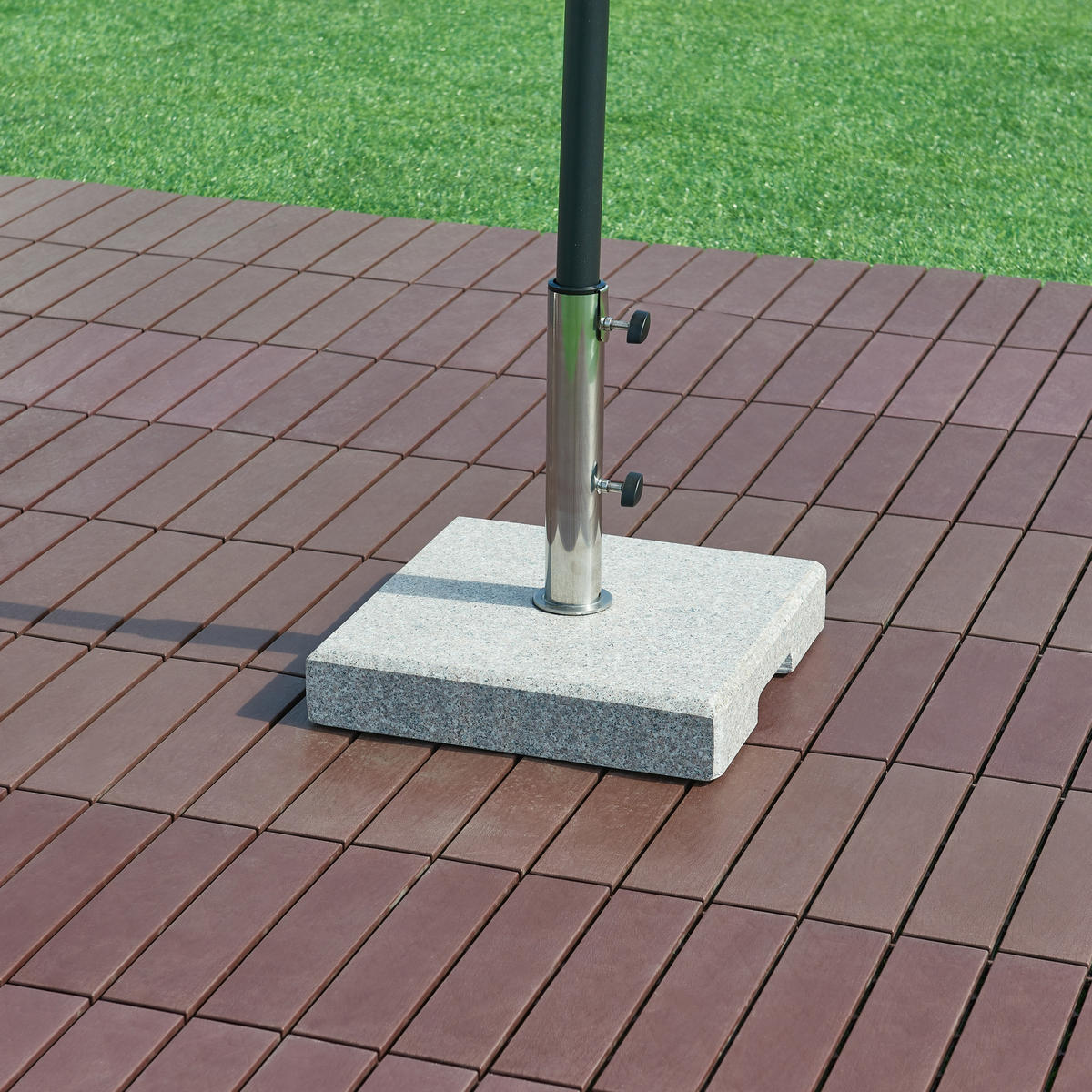 SONNENSCHIRMSTÄNDER Bomba - Grau, Stein (38/38cm) - casa.pro