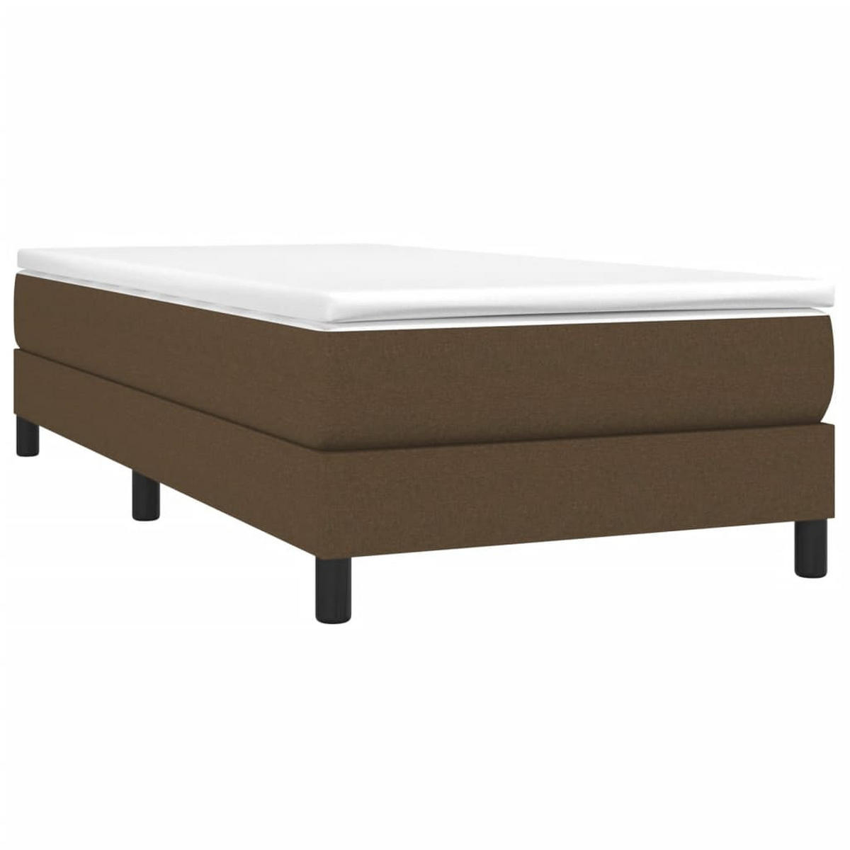 BETTGESTELL Dunkelbraun 90/200 Cm Stoff - Braun, Holzwerkstoff (90/200cm) - vidaXL