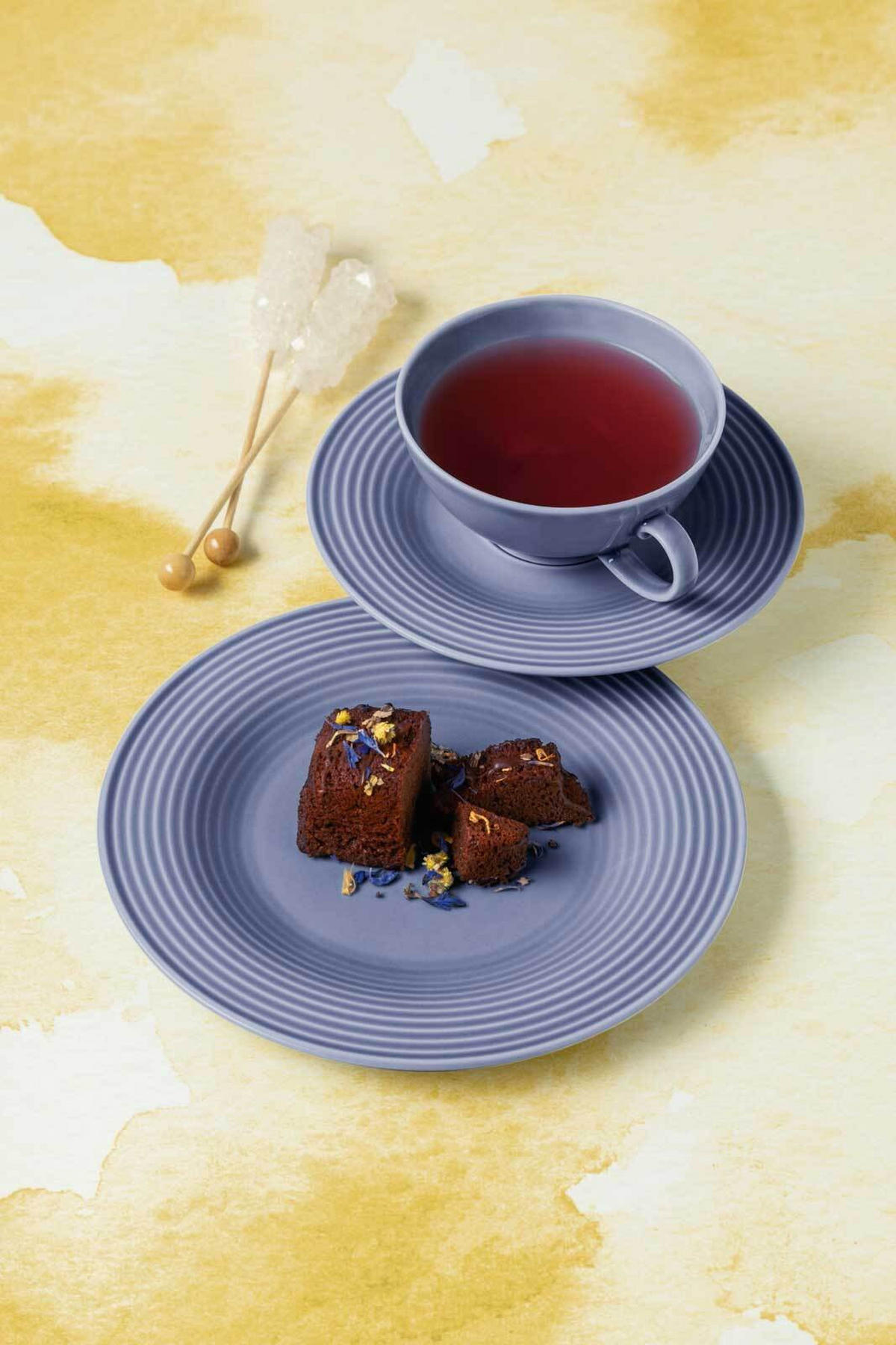 TEESERVICE Beat Color Glaze Fliederblau 18er Set - Violett, Keramik (1/1/1cm) - Seltmann Weiden