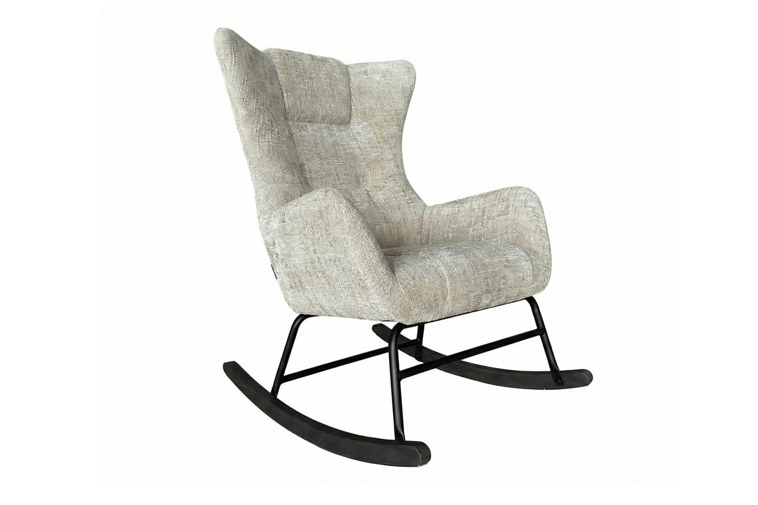 SCHAUKELSTUHL Matera, Webstoff, Natur - Naturfarben, Textil (75/103/94cm) - dasmöbelwerk