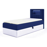 KINDERBETT GARETH 1 - Dunkelblau/Weiß, Holzwerkstoff (82/212cm) - Meblini