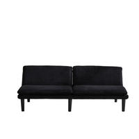 SCHLAFSOFA 167/43/67 cm in Schwarz Cord - Schwarz, Textil (86/67/168cm) - Oxeza