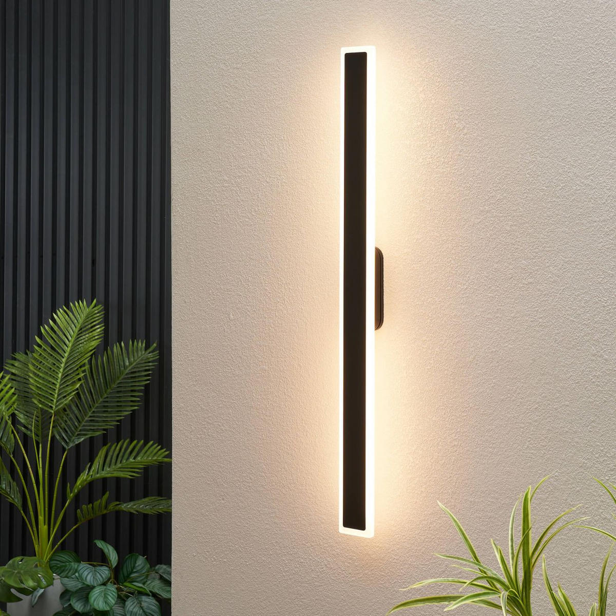WANDLEUCHTE Mattea, Schwarz, 102.5cm - Schwarz, Metall (8.5/102.5/102.5cm) - KOSILUM