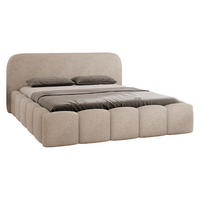 POLSTERBETT Refola Boucle - Beige/Schwarz, Holz/Holzwerkstoff (140/200cm) - MIRJAN24
