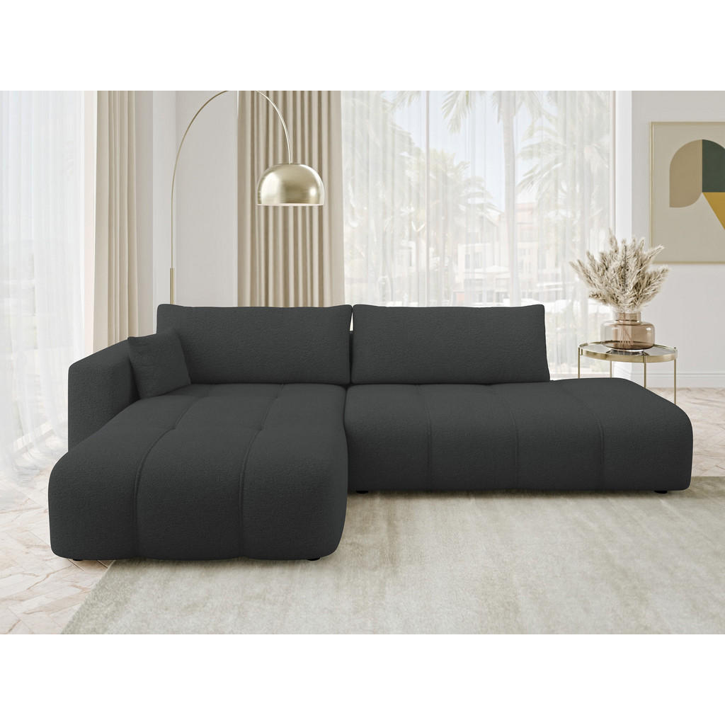 Thumbnail - Mirjan24 Ecksofa, Schwarz, Textil, 5-Sitzer, Ottomane links,L-Form, 262x145 cm, Wohnzimmer, Sofas & Couches, Wohnlandsch...