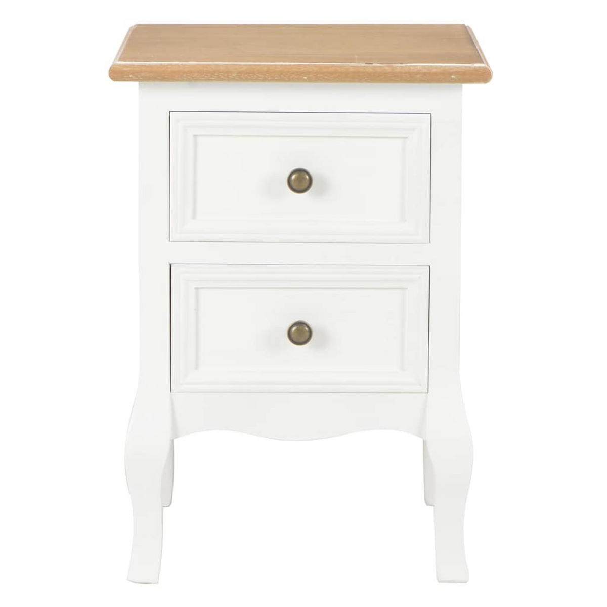 NACHTTISCHE 2Er Set Weiss 35/30/49 Cm Mdf - Weiß, Holzwerkstoff (30/49/35cm) - vidaXL