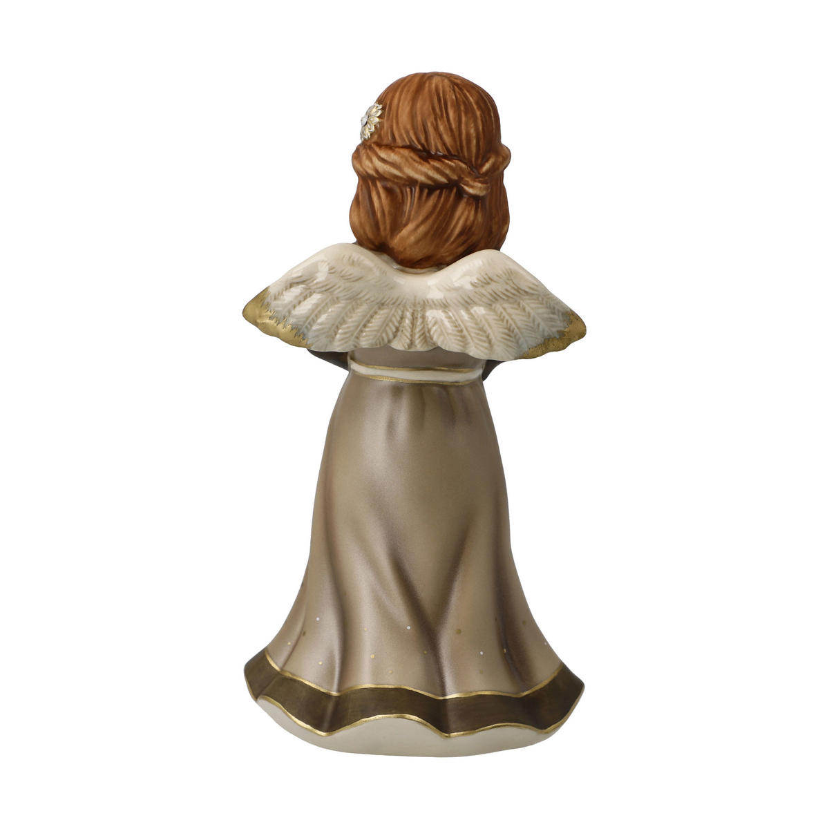 ENGELFIGUR Jahresengel 2024, Steingut, Walnuss, Limited Edition - Braun, Keramik (7.5/16/8.5cm) - Goebel