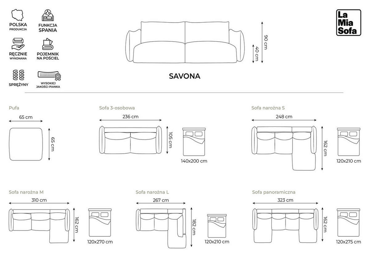 POUF Strukturstoff Beige - Hellbraun/Schwarz, Holzwerkstoff/Kunststoff (65/40/65cm) - Makamii