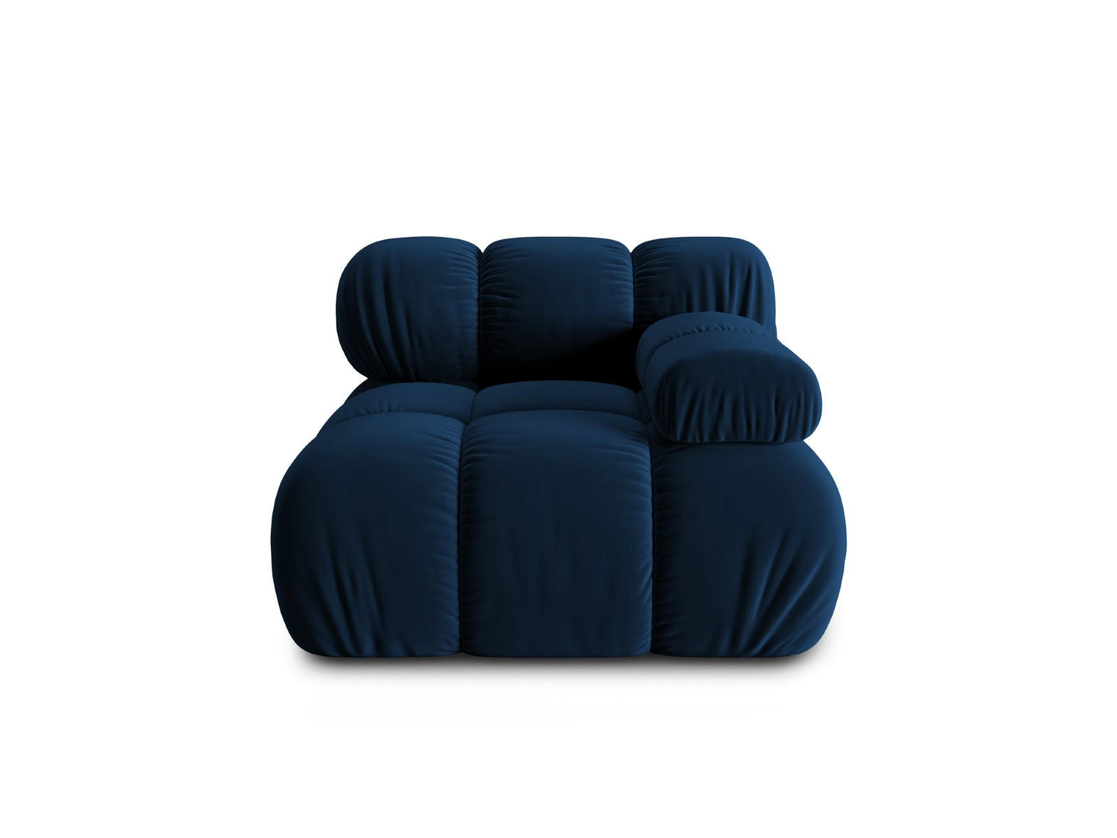 MODUL rechts Bellis aus Samt königsblau - Dunkelblau, Textil (94/70/94cm) - Micadoni